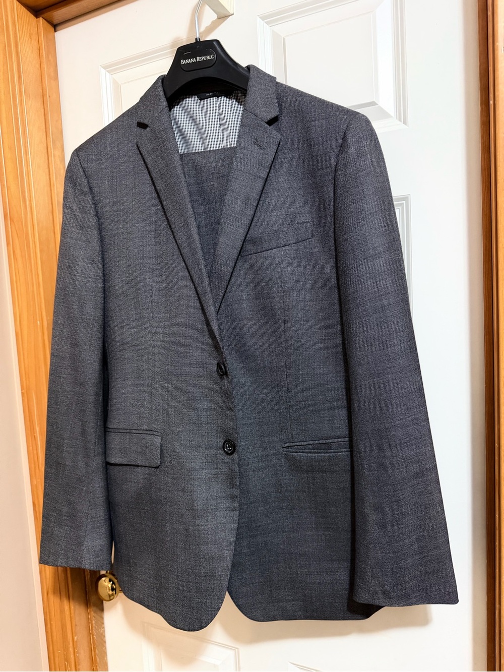 Banana Republic Charcoal Men’s Two-Button Suit